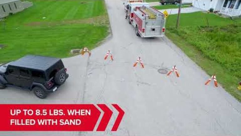 PSS enhances foldable traffic cone FirstGard with fill port for greater stability