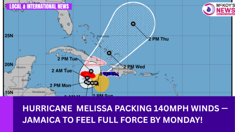 Hurricane Melissa Packing 140mph Winds — Jamaica to Feel Full Force by Monday!