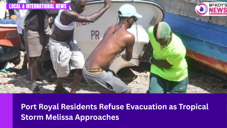Port Royal Residents Refuse Evacuation as Tropical Storm Melissa Approaches