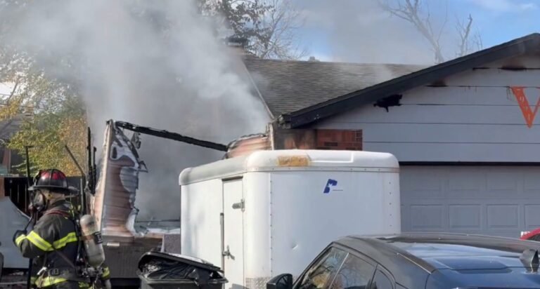 One person hospitalized after Littleton house fire Tuesday morning