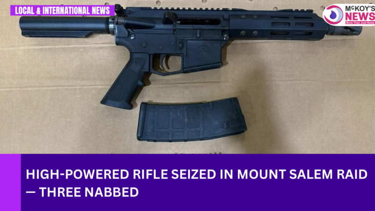 High-Powered Rifle Seized in Mount Salem Raid — Three Nabbed