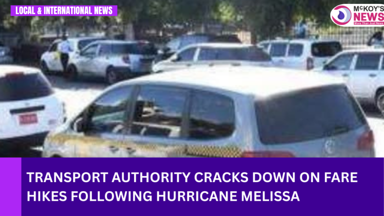 Transport Authority Cracks Down on Fare Hikes Following Hurricane Melissa