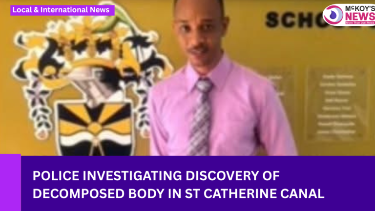 Police Investigating Discovery of Decomposed Body in St Catherine Canal