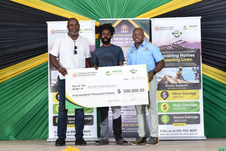 Labour and Social Security Ministry has disbursed more than $2B to Jamaicans affected by Hurricane Melissa