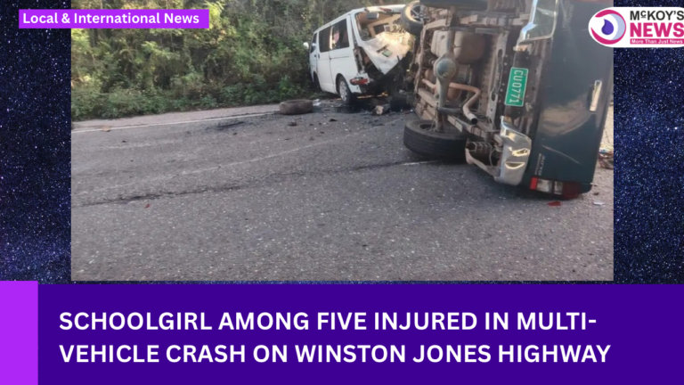 Schoolgirl Among Five Injured in Multi-Vehicle Crash on Winston Jones Highway