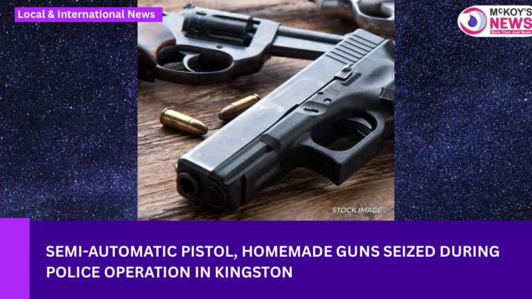 Semi-Automatic Pistol, Homemade Guns Seized During Police Operation in Kingston