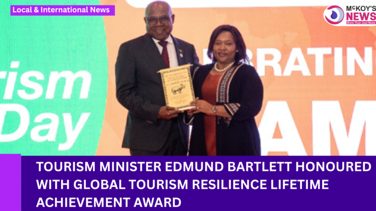 Tourism Minister Edmund Bartlett Honoured with Global Tourism Resilience Lifetime Achievement Award